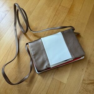 Kenneth Cole Reaction Brown and White Leather Bag
